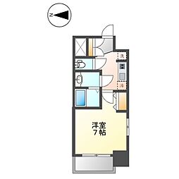 エステムコート名古屋新栄アクシス 1Kの間取図画像