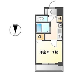 プレサンスナゴヤ桜通ビッグビート 1Kの間取図画像