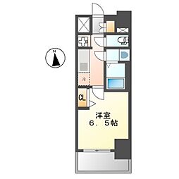 プレサンス新栄ユリシス 1Kの間取図画像