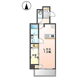 S-RESIDENCE高岳bresa(ブレサ) 1LDKの間取図画像