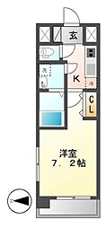 UURコート名古屋名駅 1Kの間取図画像