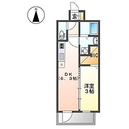 エステムコート名古屋セントリア 1DKの間取図画像