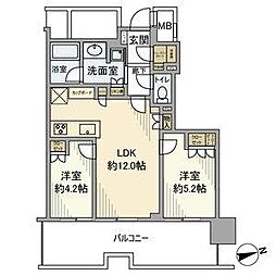ザ・ファインタワー名古屋今池 1LDKの間取図画像