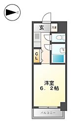 ミスターワシントンビル 1Kの間取図画像