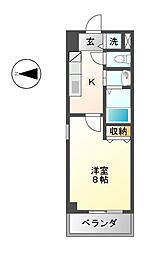 リアライズ松原 1Kの間取図画像