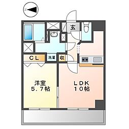 エスポアール千種 1LDKの間取図画像