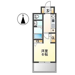 エステムコート名古屋セントリア 1Kの間取図画像