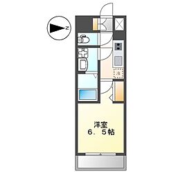 名古屋市北区杉栄町5丁目マンション 1Kの間取図画像
