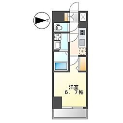 名古屋市北区杉栄町5丁目マンション 1Kの間取図画像