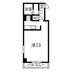 ダイアパレス大曽根 ワンルームの間取図画像