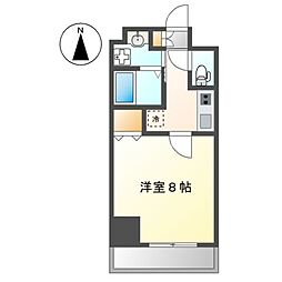 EsTRUTHPlusNORTH-NAGOYA 1Kの間取図画像