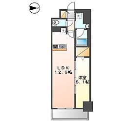 フォレスト コナ名駅 1LDKの間取図画像