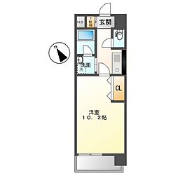 ヒルズ新栄2号館 1Kの間取図画像