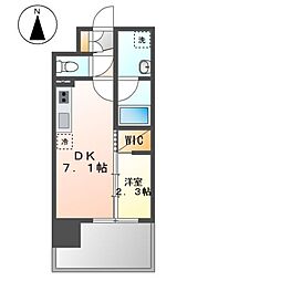 名古屋市千種区今池1丁目マンション 1DKの間取図画像