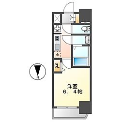 CREST TAPP浅間町 1Kの間取図画像
