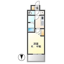 メイクス名駅南2 1Kの間取図画像