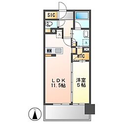ローレルアイ名駅東 1LDKの間取図画像