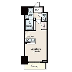 S-FORT金山 1Kの間取図画像