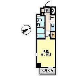 エステムプラザ名古屋・栄プレミアム 1Kの間取図画像