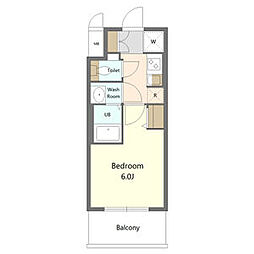 S-RESIDENCE金山flap(フラップ) 1Kの間取図画像