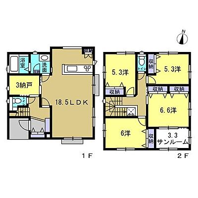 間取り 東区馬木3丁目　2