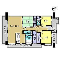フローレンス西白島グランドアーク 3LDKの間取図画像