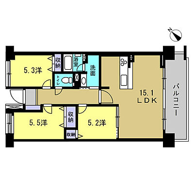 間取り グラン・コート呉中央 3階/-