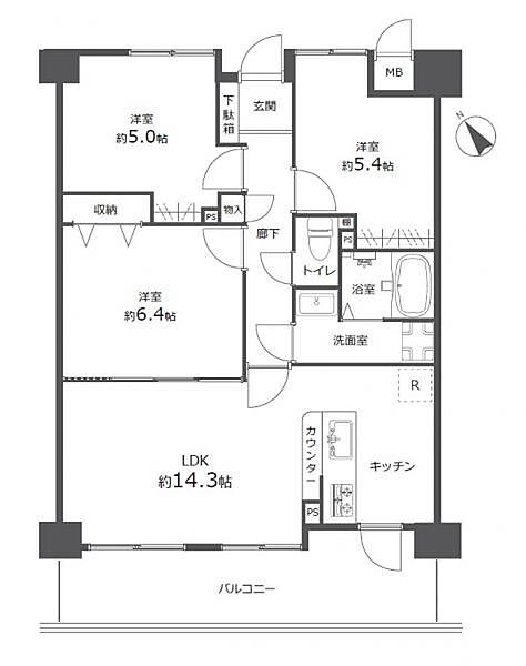間取りを拡大表示