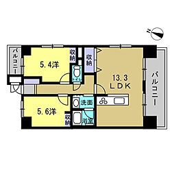 ダイアパレス宝町 2LDKの間取図画像
