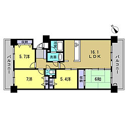グランパル西原 4LDKの間取図画像