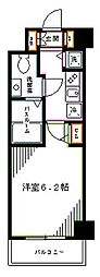 ガラ・グランディ中野 1Kの間取図画像