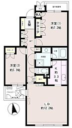 スクエア高円寺 2LDKの間取図画像