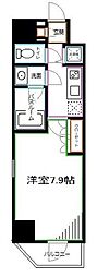 ジェノヴィア鷺ノ宮スカイガーデン 1Kの間取図画像