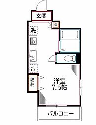 ハイムハラシマ ワンルームの間取図画像