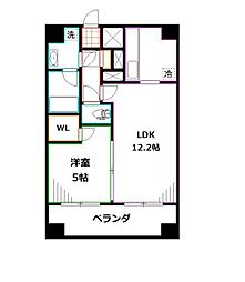 セジョリ上石神井 1LDKの間取図画像