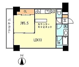 コートシルバーストーン 1LDKの間取図画像