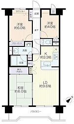 キャッスル川越南大塚 3LDKの間取図画像