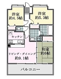 アステール大井 3LDKの間取図画像