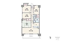 宝マンション島田東 4LDKの間取図画像