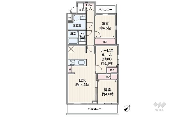 間取りを拡大表示