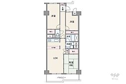 サンマンション御器所 3LDKの間取図画像
