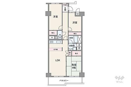 3LDK 間取り