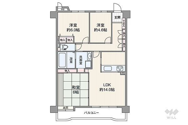 間取りを拡大表示