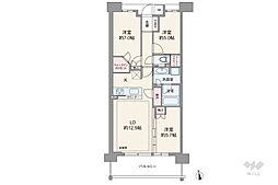 アネシア八事高峯シティテラスA棟 3LDKの間取図画像