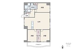 マンション桜山アイリス 3LDKの間取図画像