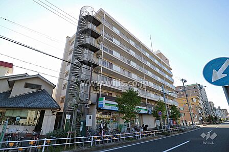 川名ダイヤハイツA棟の外観(北東側から)