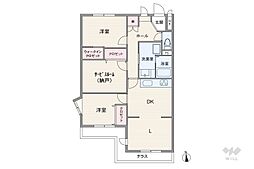 ライオンズマンション石川橋 2SLDKの間取図画像