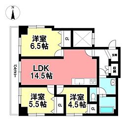 寿ゞやマンション六番町 3LDKの間取図画像