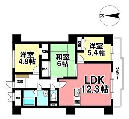 エスポア金山3 3LDKの間取図画像