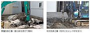 ■地盤改良地盤調査の結果、問題無しと判断されればすぐに着工します。改良が必要と判断された場合には、状況に応じた地盤改良工事が実施されます。